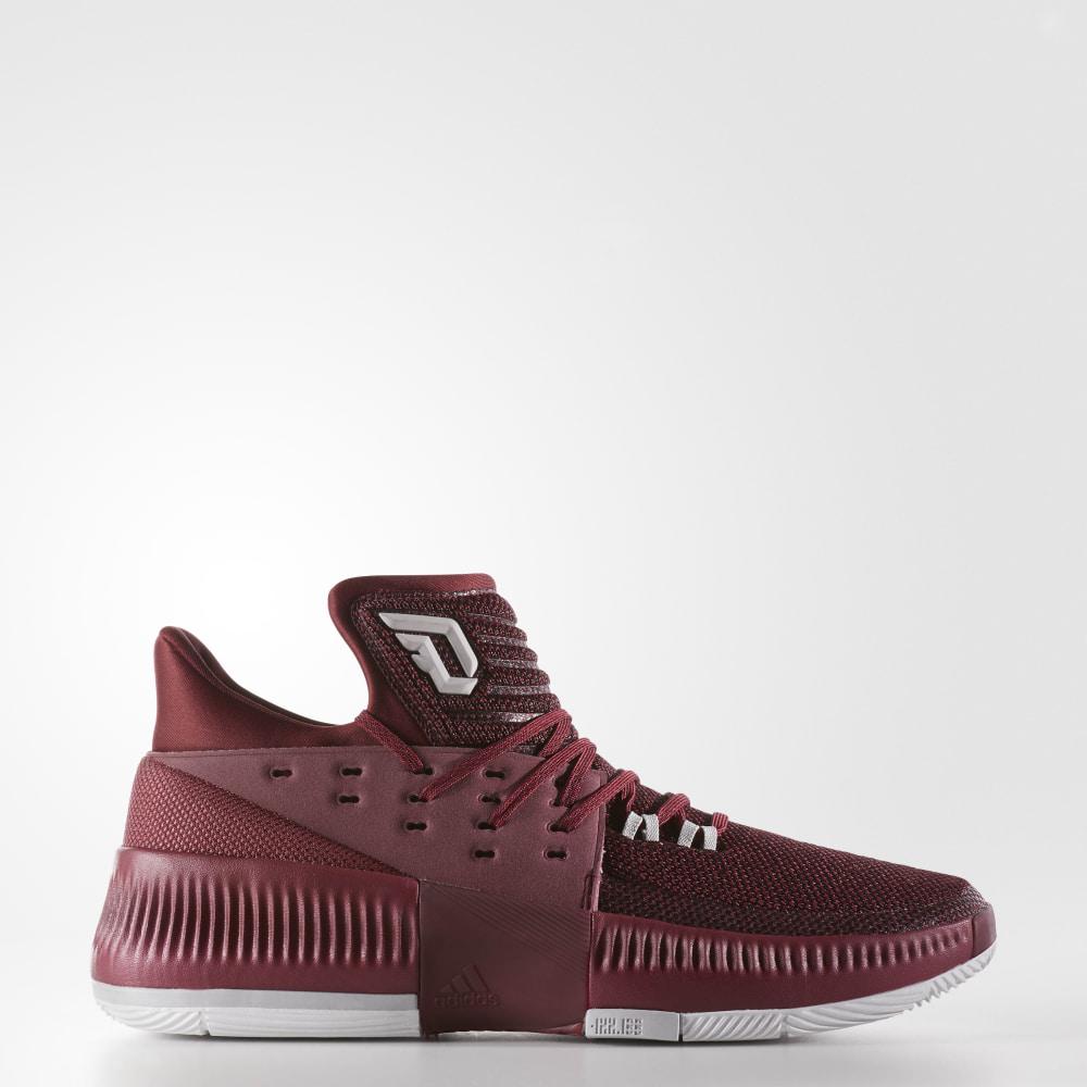 Adidas Men's Dame 3 Basketball Shoes Burgundy/White/Grey Ireland BY3195